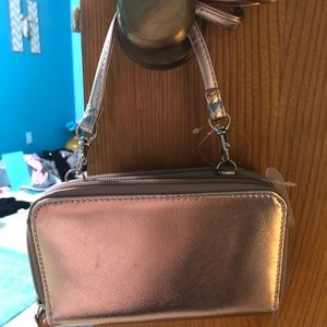 Brand new gold crossbody purse
